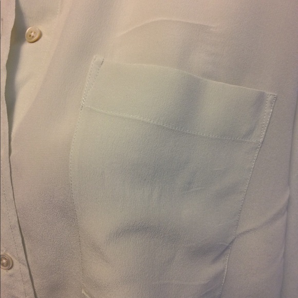 everlane soft silk blouse button down pale green size 0 - Picture 2 of 7